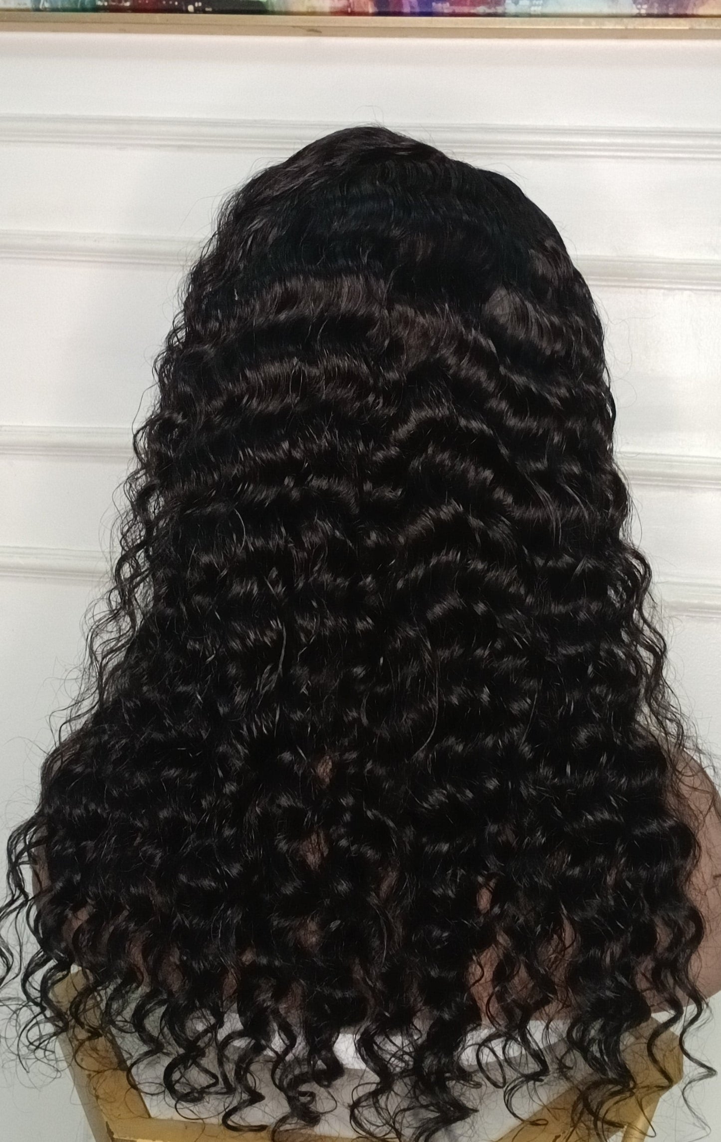 20- inch deep wave lacefront human hair wig