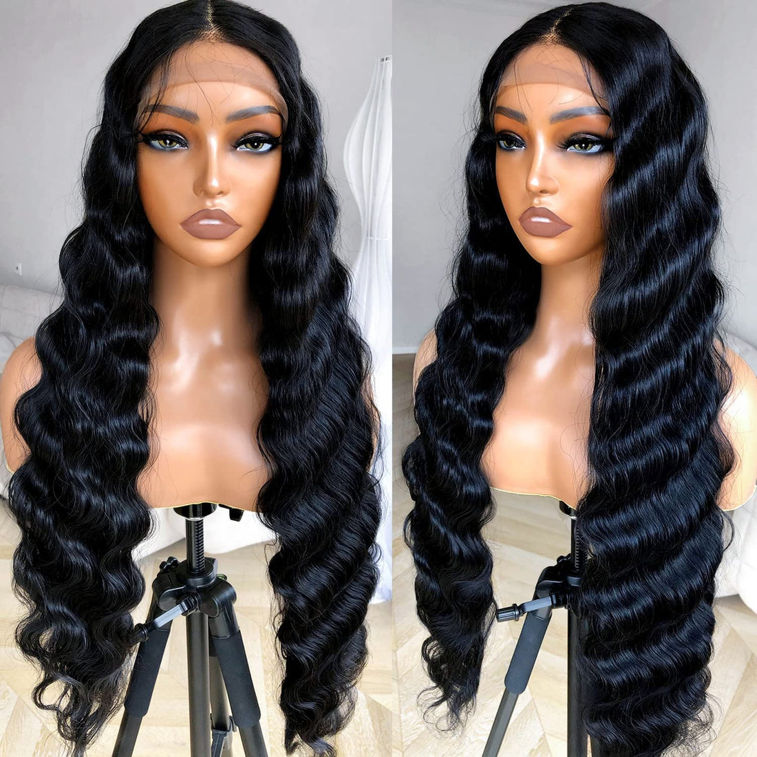 28 inch Deep Wave High Fibre Lacefront wig
