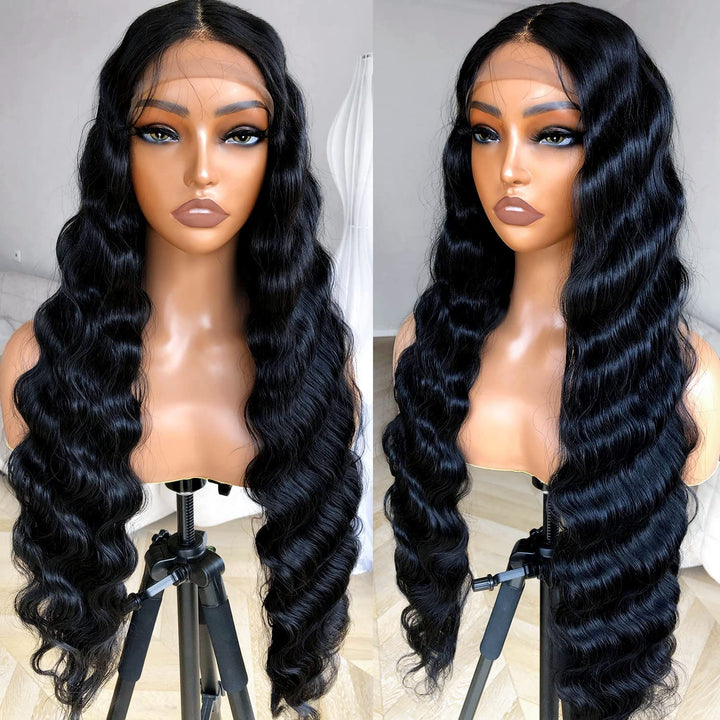 28 inch Deep Wave High Fibre Lacefront wig