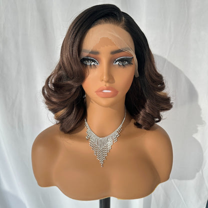 14 inch High Fibre Lacefront wig