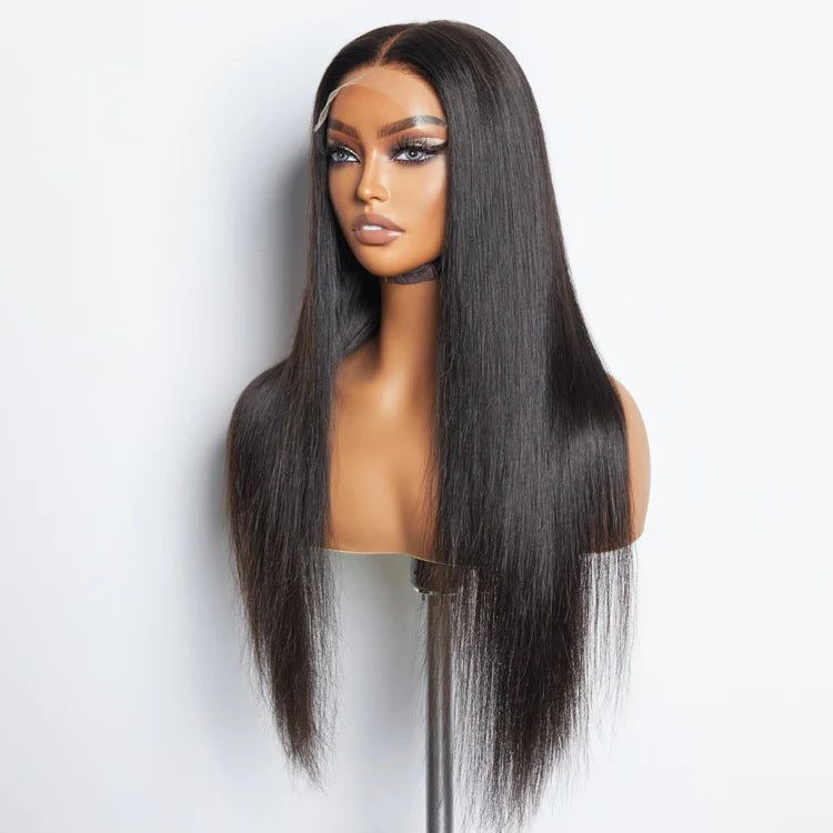 26 Inch Full Frontal Straight Wig – 100% Human Hair Transparent Lace Frontal Wig | Sleek Bone Straight Hair