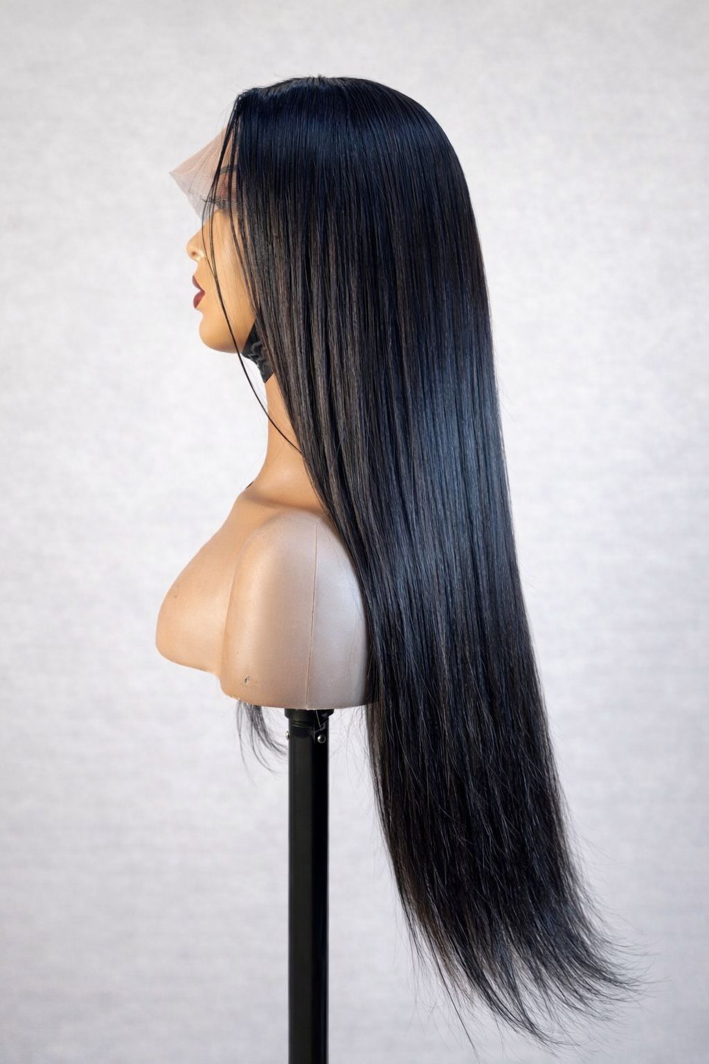 26 Inch Full Frontal Straight Wig – 100% Human Hair Transparent Lace Frontal Wig | Sleek Bone Straight Hair