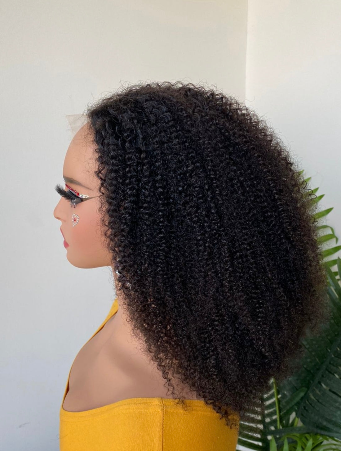 18 Inch HD lace kinky curly human hair wig