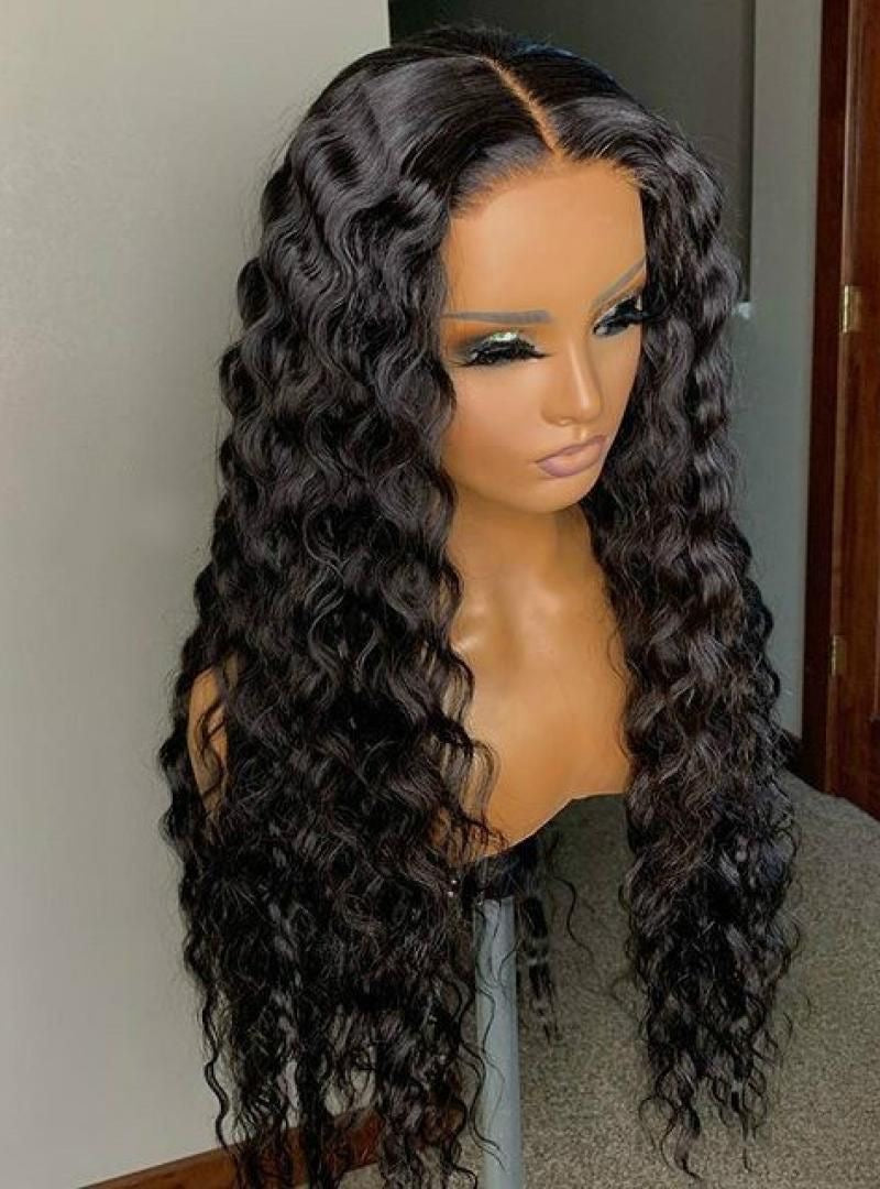 26 Inch Pineapple Curls Frontal Wig – 100% Human Hair HD Lace Frontal Wig | Full Volume Curly Wig