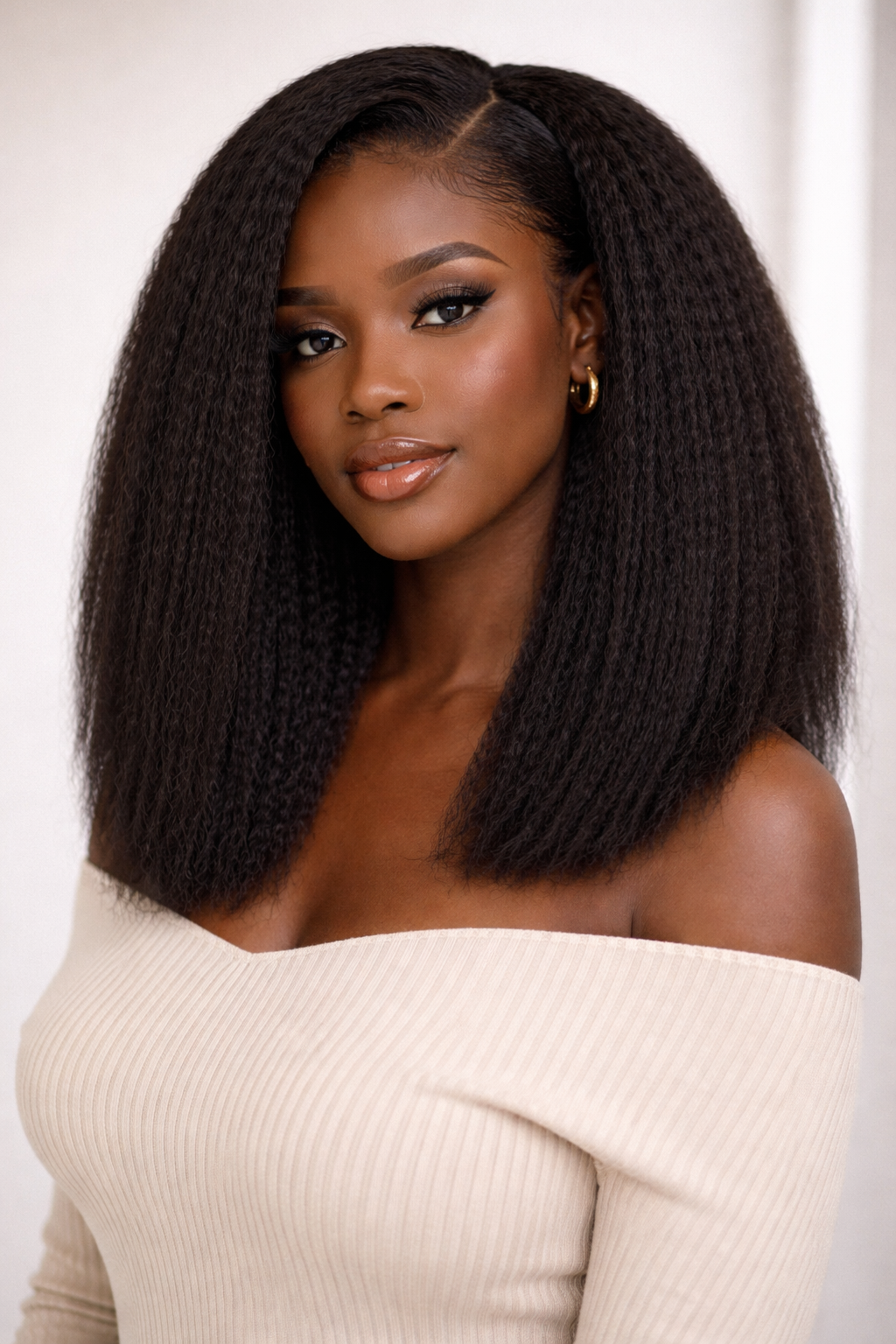 14” Kinky Straight Human Hair Bundle – 100% Virgin Hair