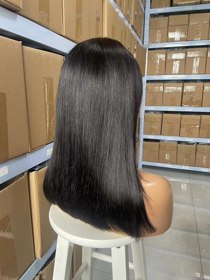 14-inch Double Drawn Human Hair Wig