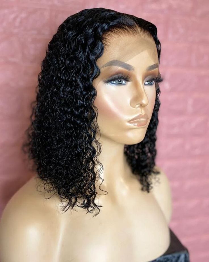 13x4 lace Frontal Wig  Water Wave Human Hair wig  (pre-plucked lace front wig glueless)