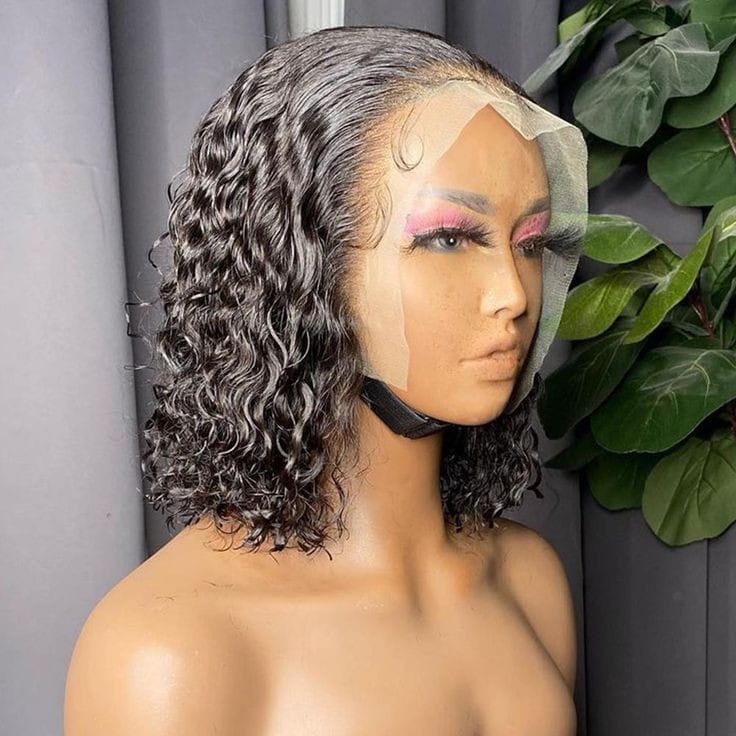 13x4 lace Frontal Wig  Water Wave Human Hair wig  (pre-plucked lace front wig glueless)