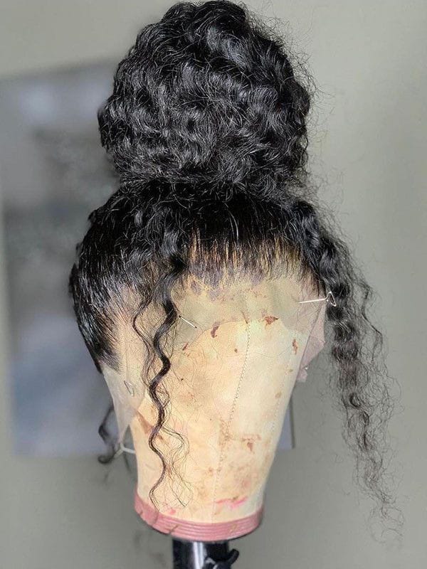 18 " 360  Jerry ,Curly Full Lace  Human Hair Wig (Pre plucked natural hair line  with baby hairs lace frontal)