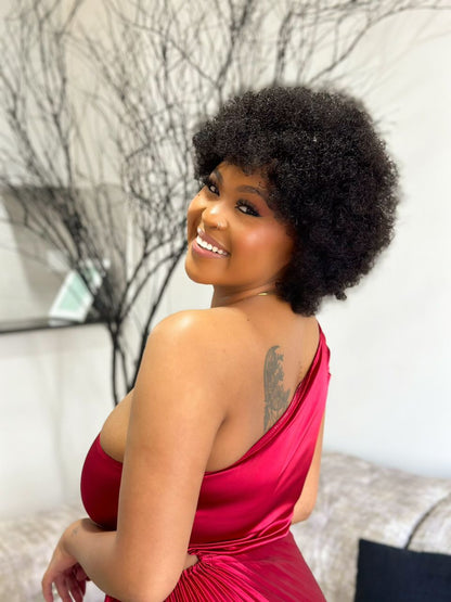 Afro wig  13 by 4 frontal  Black (natural) with lace