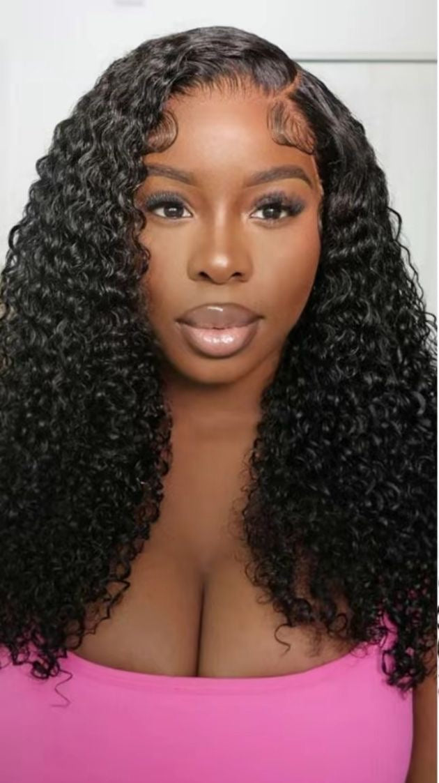 18 inch Burmese curls human hair wig