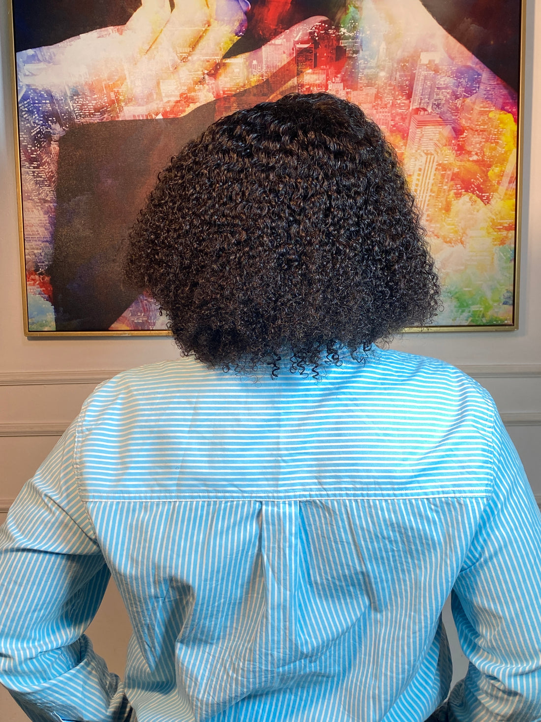 12" kinky curly Human hair wig