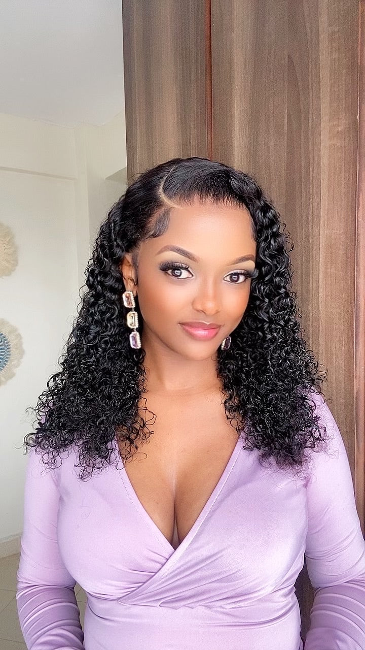 18 Jerry curls 360 frontal human hair wig