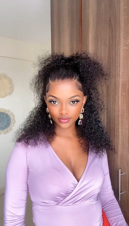 18 Jerry curls 360 frontal human hair wig