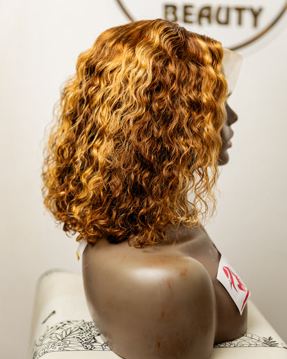 12 inch piano color human hair bob wig