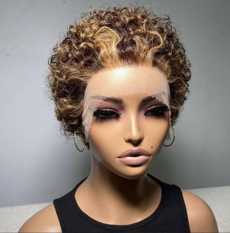 Pixie curls 13 by 4 lace frontal Human hair