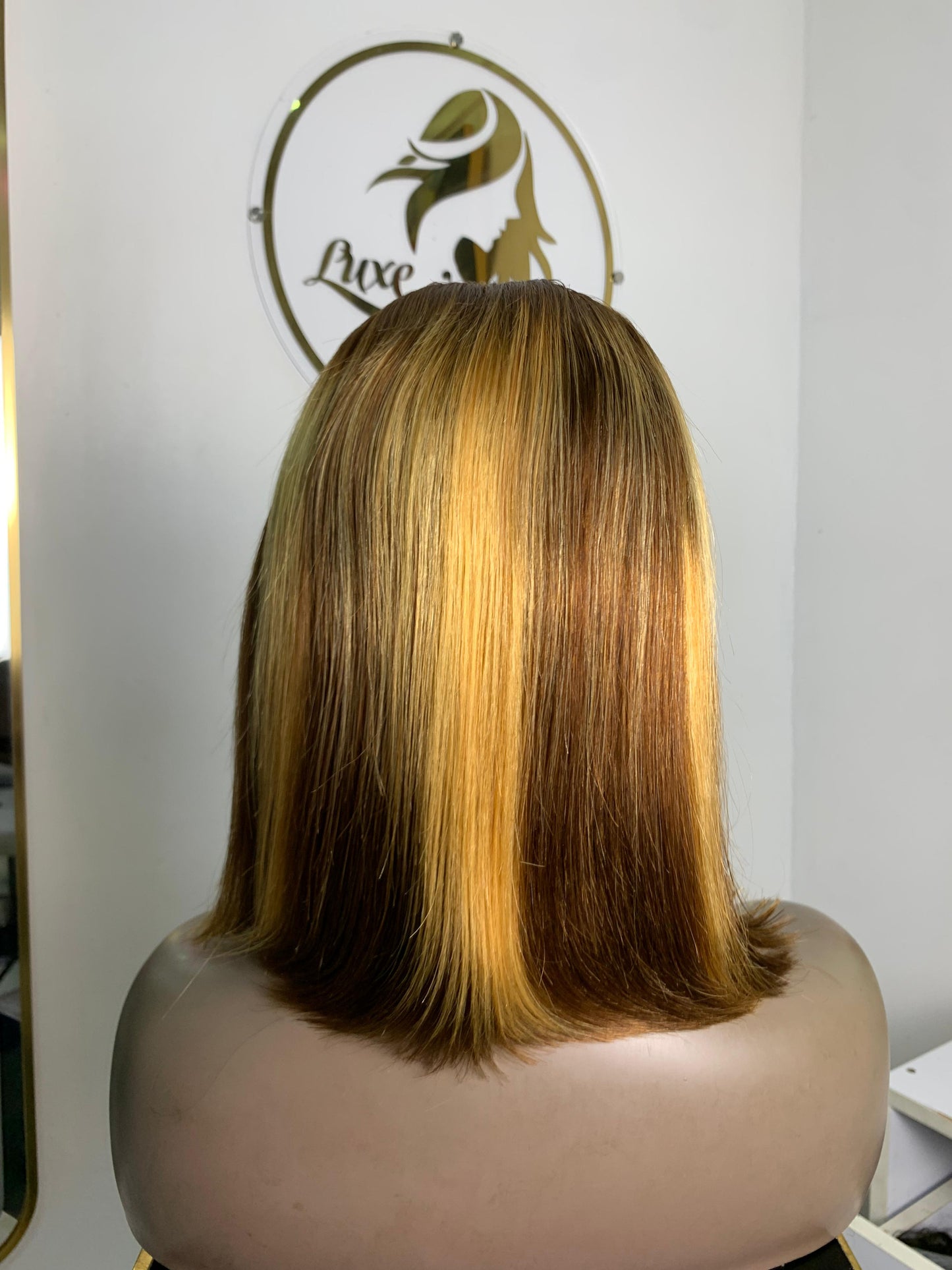 12 inch double drawn color p4/27 bob wig