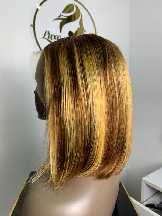 12 inch double drawn color p4/27 bob wig