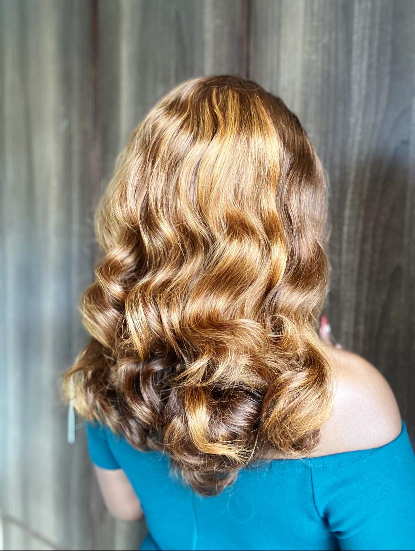 18 inch SDD 5x5 lace Ocean wave  human hair wig