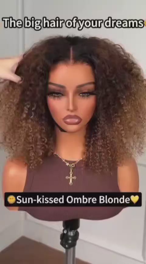 Super Kinky Curly Human Hair Wig