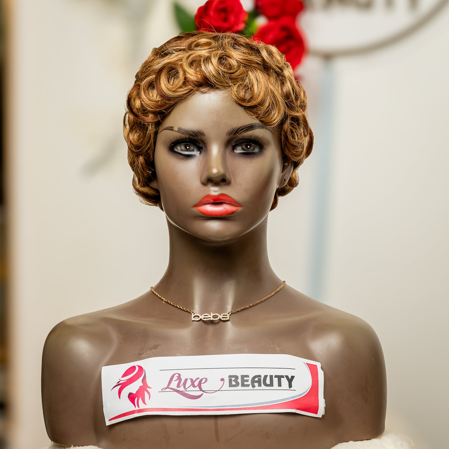 SPECIAL CURLY HUMAN HAIR WIG #4/27