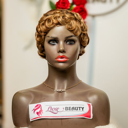 SPECIAL CURLY HUMAN HAIR WIG #4/27