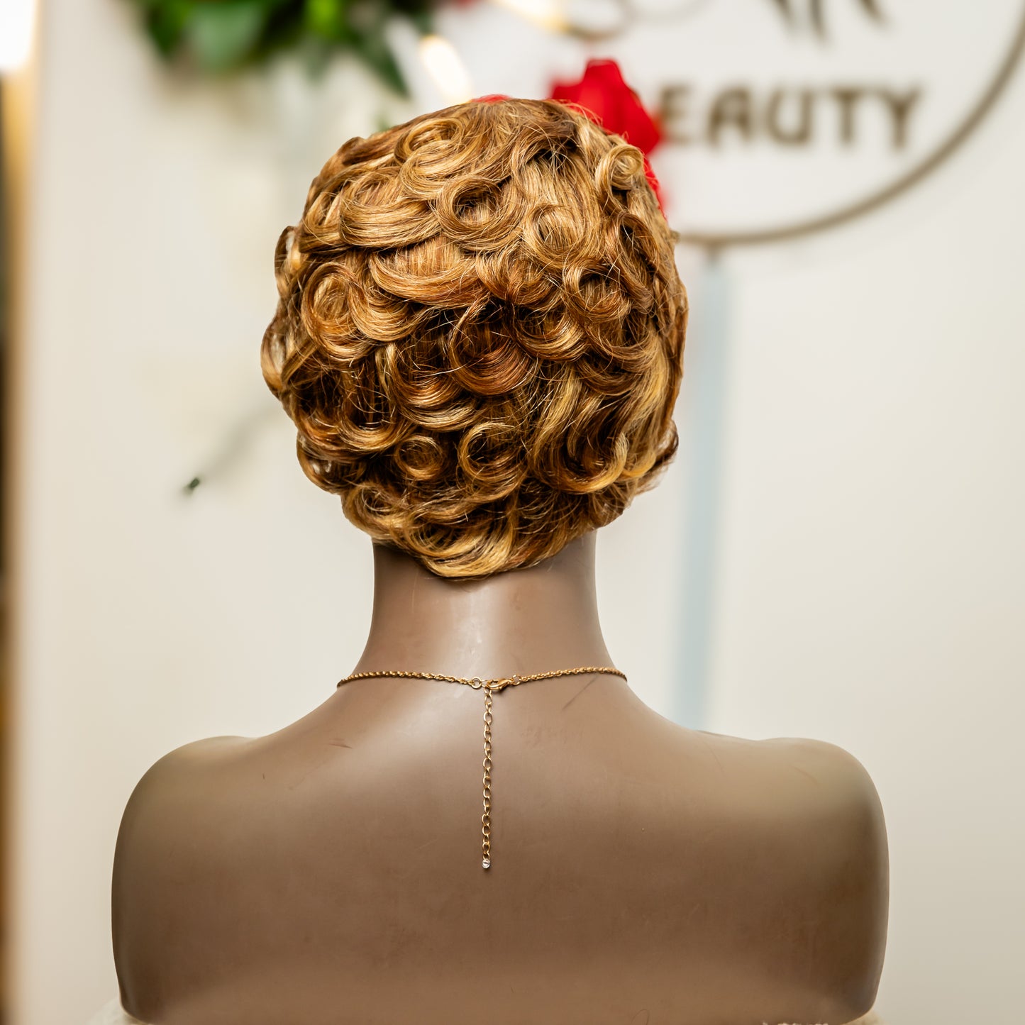 SPECIAL CURLY HUMAN HAIR WIG #4/27