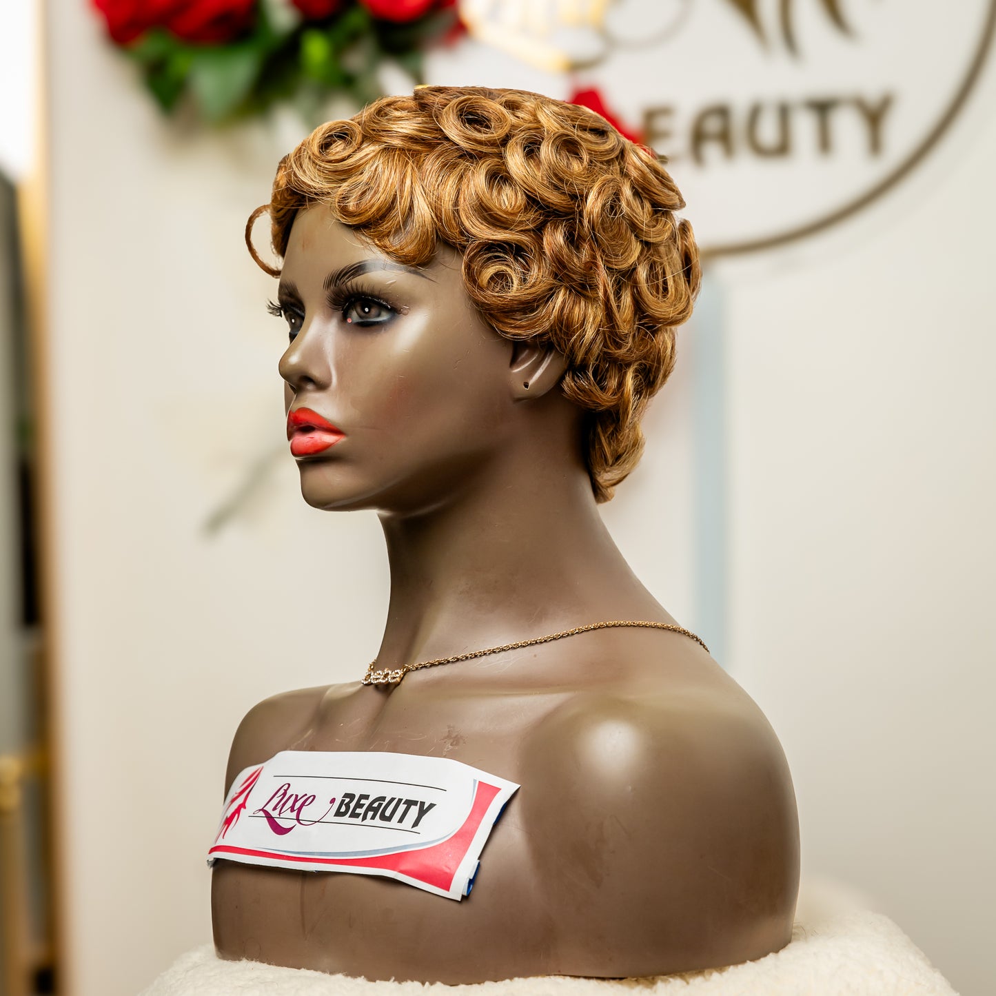 SPECIAL CURLY HUMAN HAIR WIG #4/27